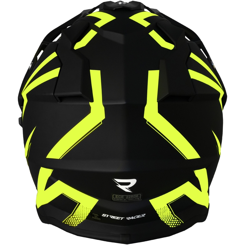 Enduro helma na motorku Street Racer Ignite matná černo-fluo žlutá