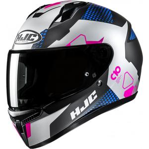 Integrální helma na motorku HJC C10 Aspa MC28SF černo-modro-růžovo-stříbrná