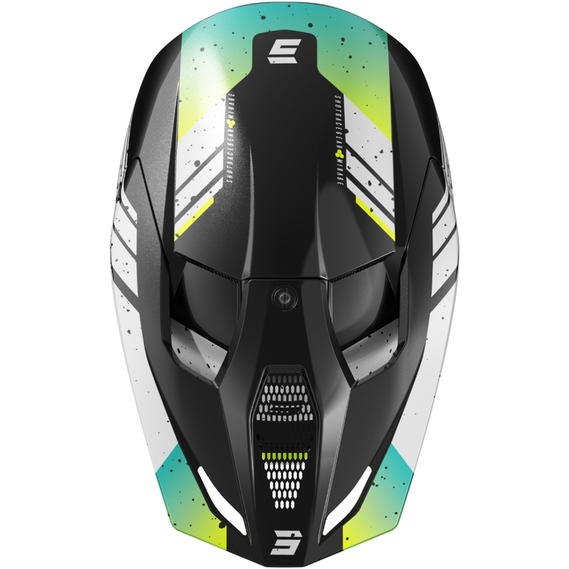 Motokrosová helma Shot Furious Mirage modro-fluo žlutá