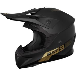 Motokrosová helma Shot Pulse Element matná zlatá