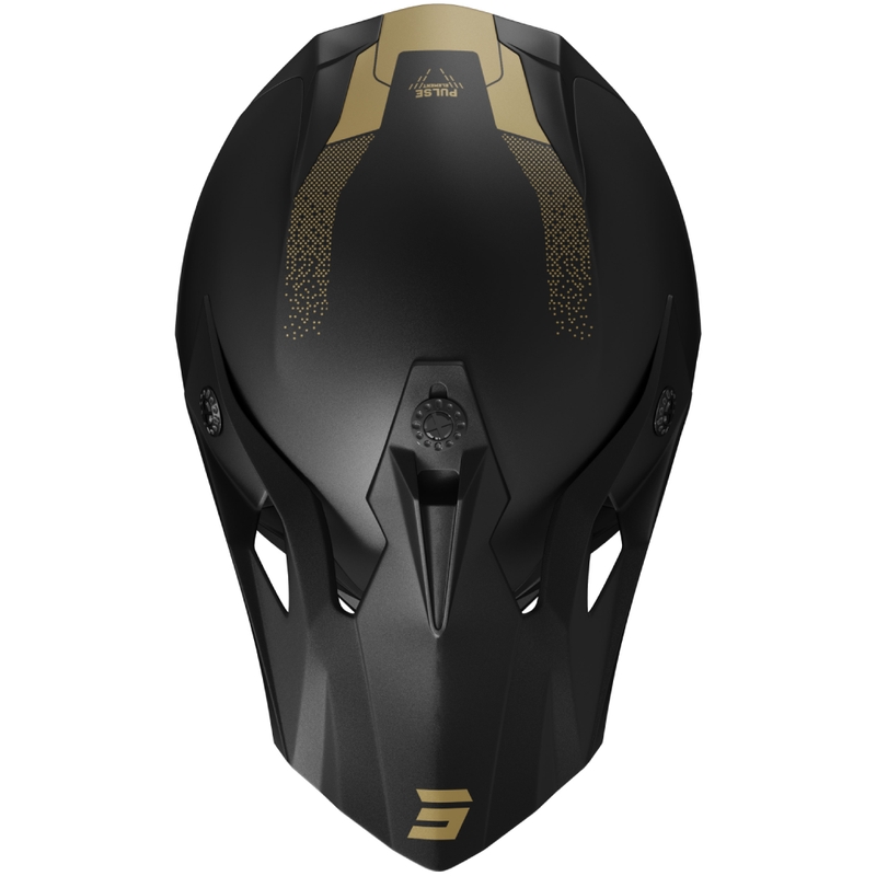 Motokrosová helma Shot Pulse Element matná zlatá