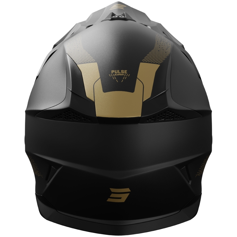 Motokrosová helma Shot Pulse Element matná zlatá