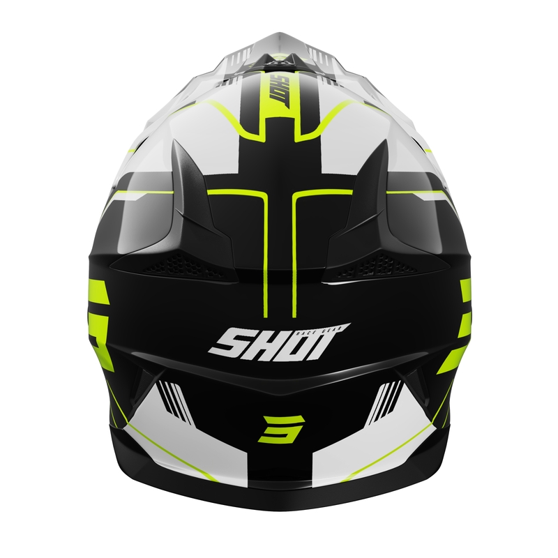 Dětská motokrosová helma Shot Pulse Lines černo-fluo žlutá