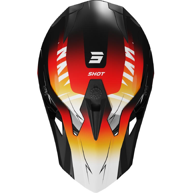 Dětská motokrosová helma Shot Pulse X-Trem oranžovo-červená