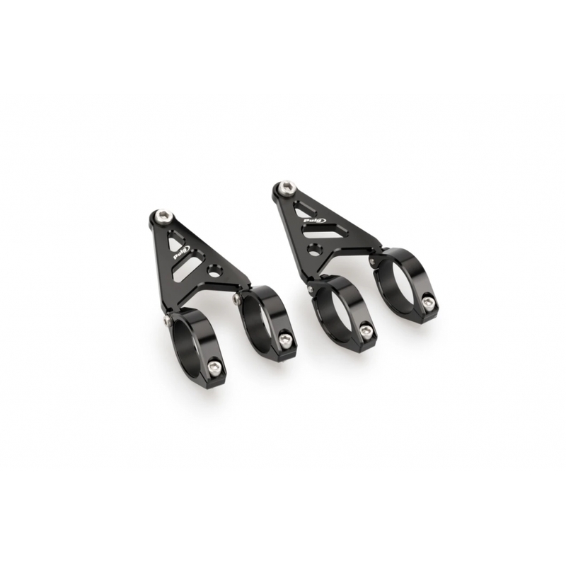 Sada svorek PUIG LUMEN LED d 42-43mm + suport for headlights černý