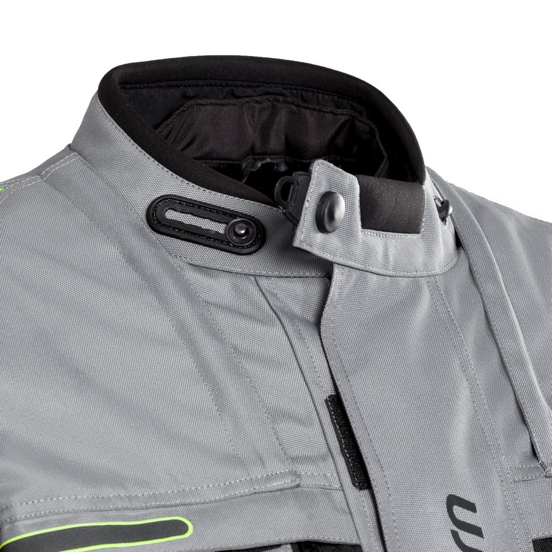 Kombinéza na motorku Rebelhorn Cubby III šedo-černo-fluo žlutá