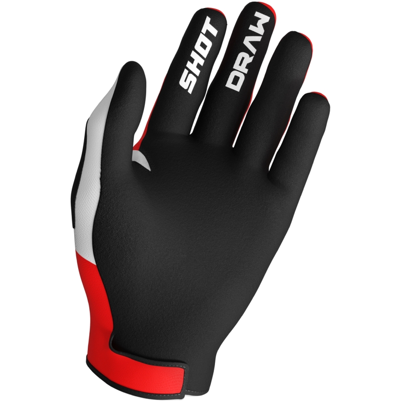 Motokrosové rukavice Shot Draw Sky červené