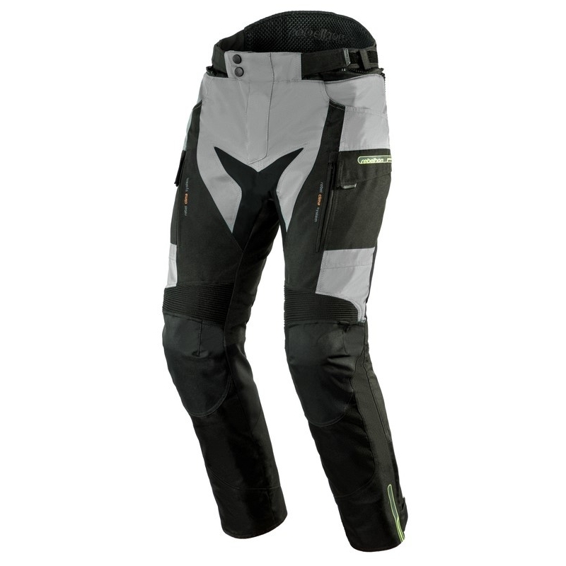 Kombinéza na motorku Rebelhorn Cubby III šedo-černo-fluo žlutá