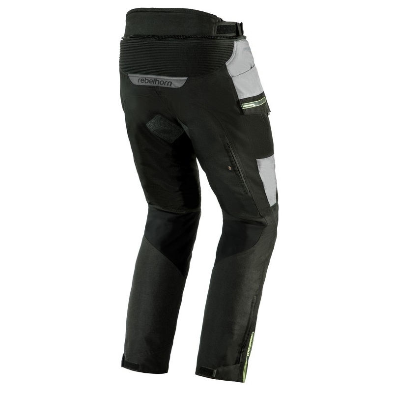 Kombinéza na motorku Rebelhorn Cubby III šedo-černo-fluo žlutá