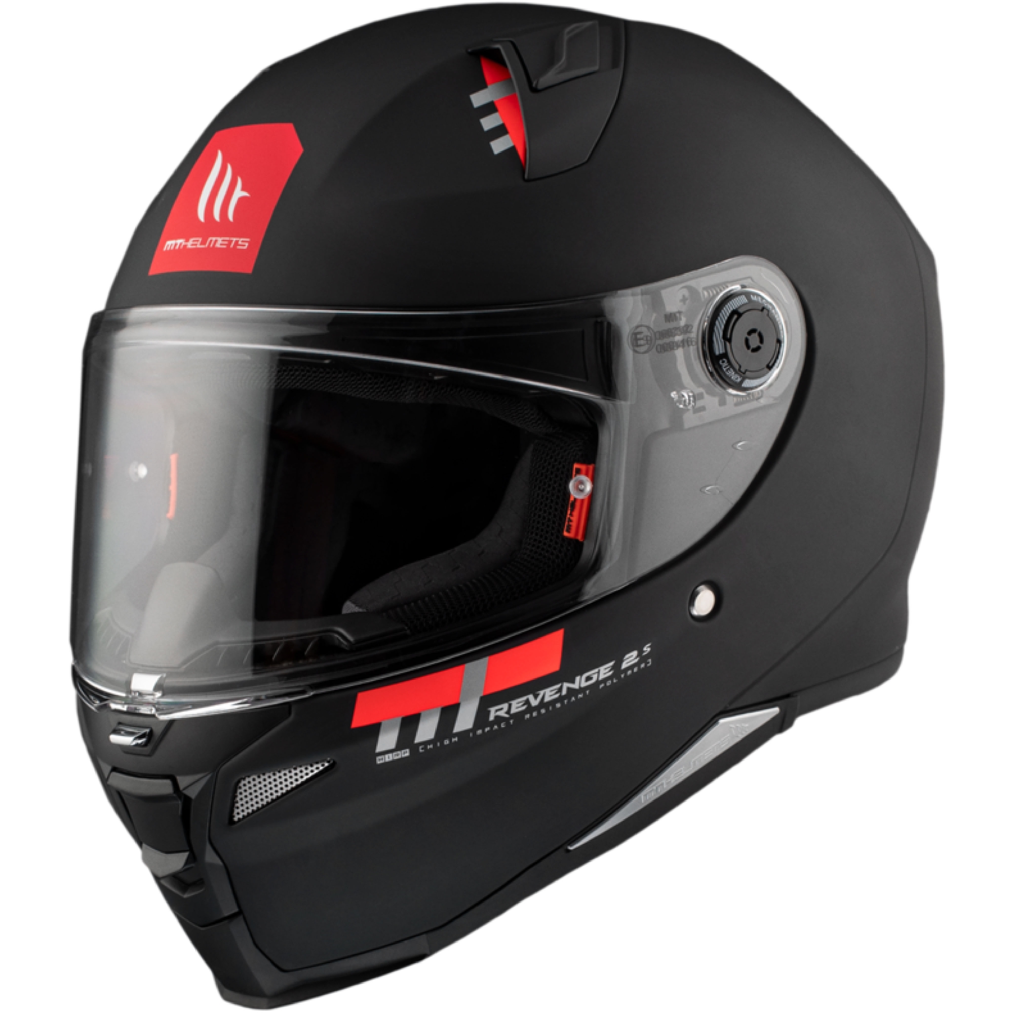 Integrální helma na motorku MT REVENGE 2 S SOLID A1 matná černá Velikost: XS