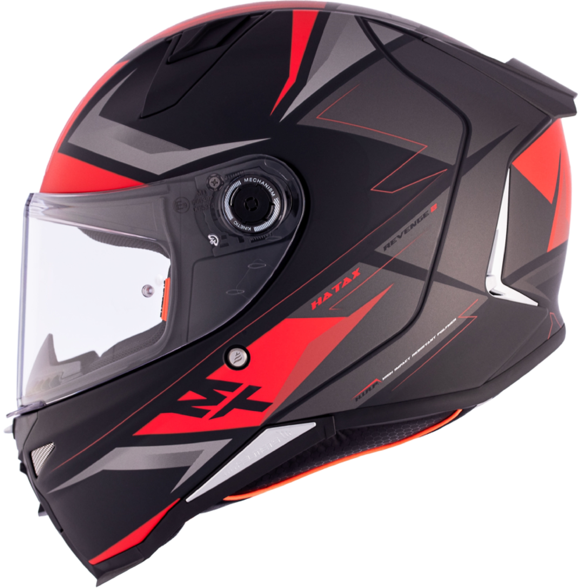 Integrální helma na motorku MT REVENGE 2 S HATAX B5 černo-šedo-červená Velikost: XS