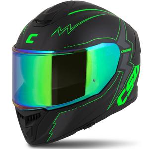 Integrální přilba na motorku Cassida Integral GT 2.1 Flash černo-fluo zeleno-šedá