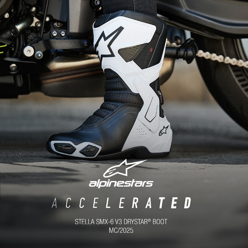 Dámské boty na motorku Alpinestars Stella SMX-6 3 Drystar bílo-černé
