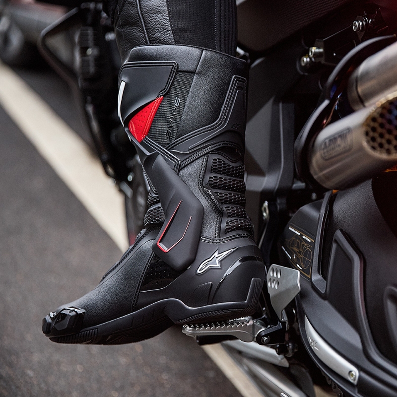 Boty na motorku Alpinestars SMX-6 3 Drystar černo-červené