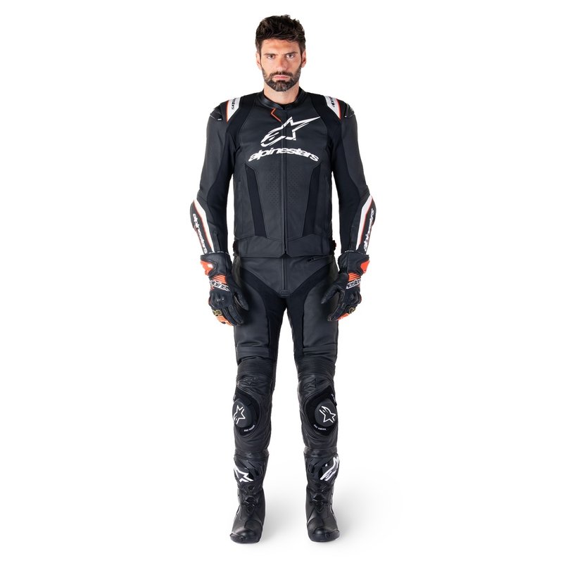 Kožená bunda na motorku Alpinestars Missile 3 Ignition černo-bílá