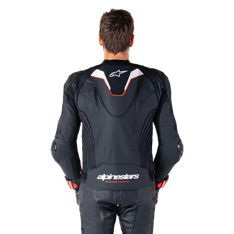 Kožená bunda na motorku Alpinestars Missile 3 Ignition černo-bílá