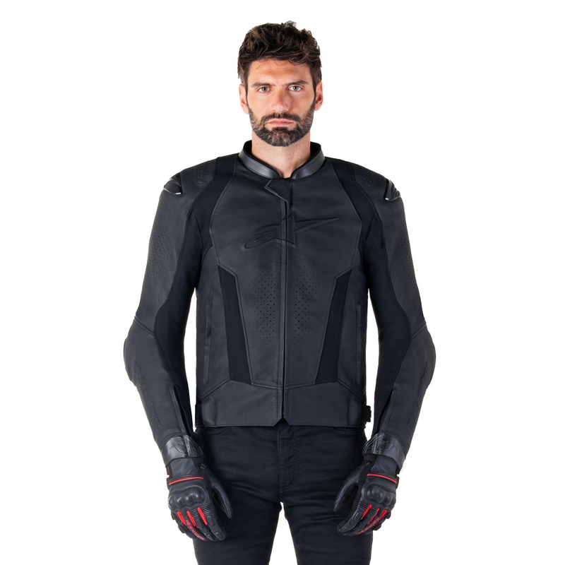Kožená bunda na motorku Alpinestars Missile 3 černo-černá