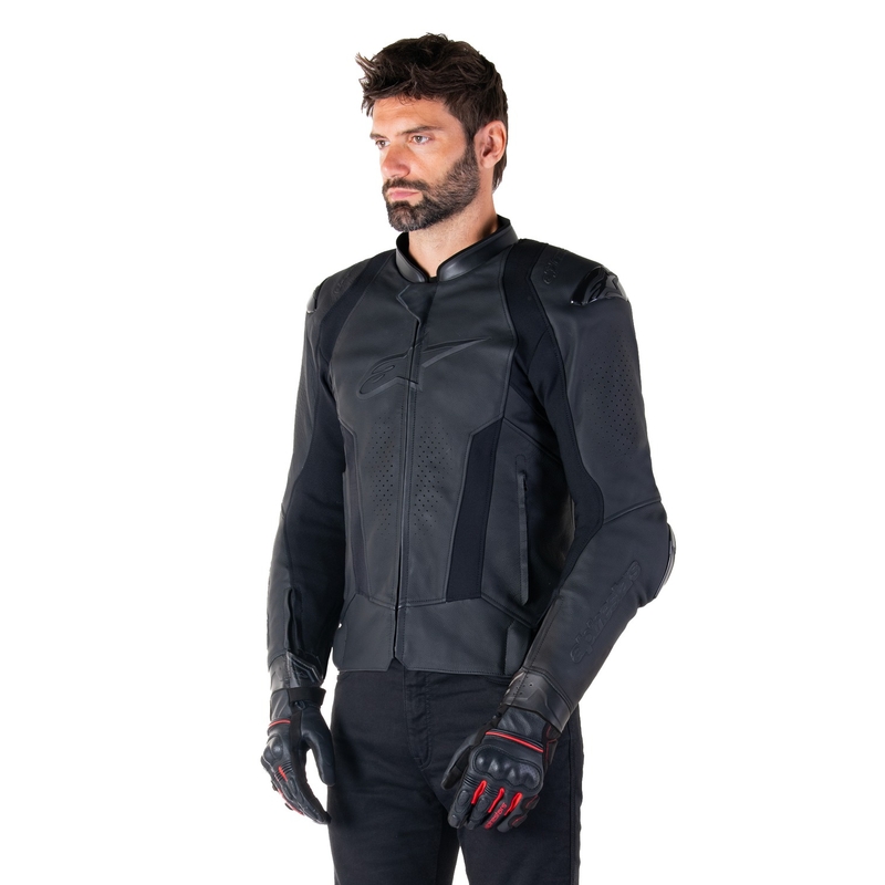 Kožená bunda na motorku Alpinestars Missile 3 černo-černá