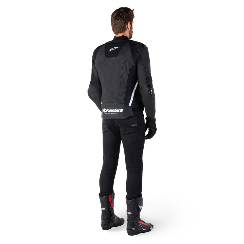 Kožená bunda na motorku Alpinestars Missile 3 černo-bílá