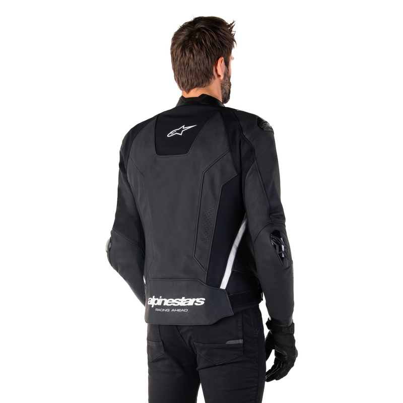 Kožená bunda na motorku Alpinestars Missile 3 černo-bílá