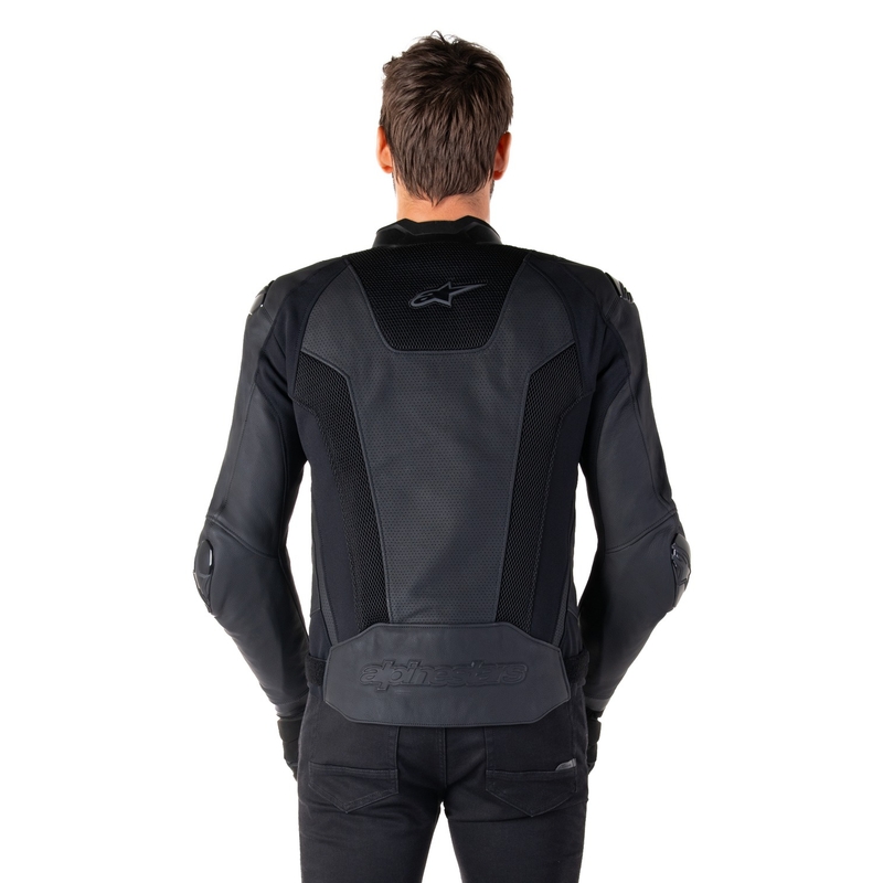 Kožená bunda na motorku Alpinestars Missile 3 Airflow černo-černá