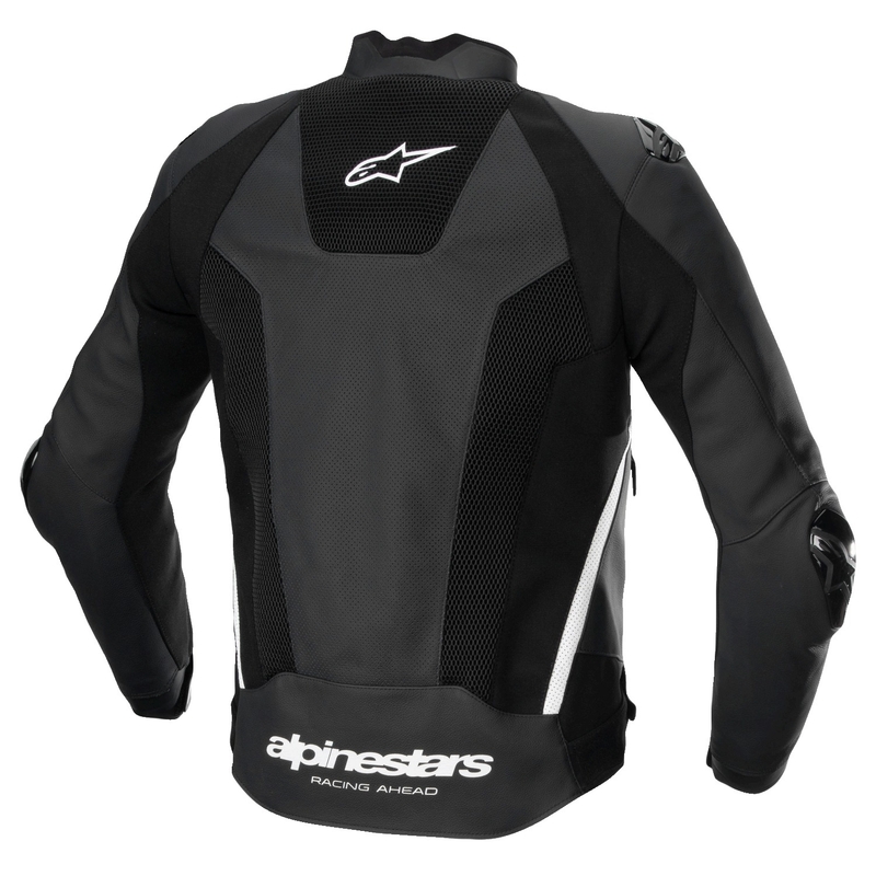 Kožená bunda na motorku Alpinestars Missile 3 Airflow černo-bílá