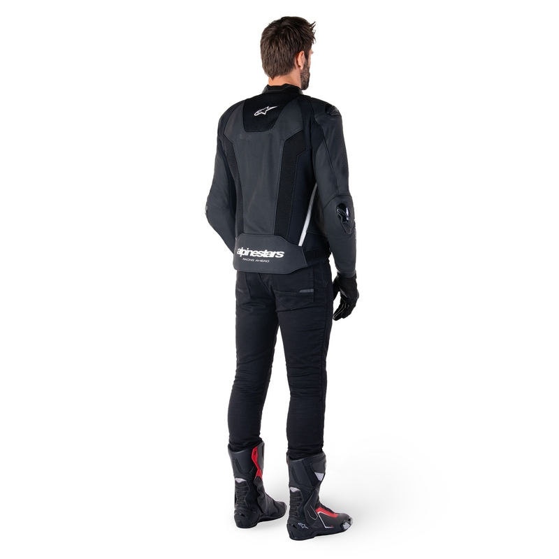 Kožená bunda na motorku Alpinestars Missile 3 Airflow černo-bílá