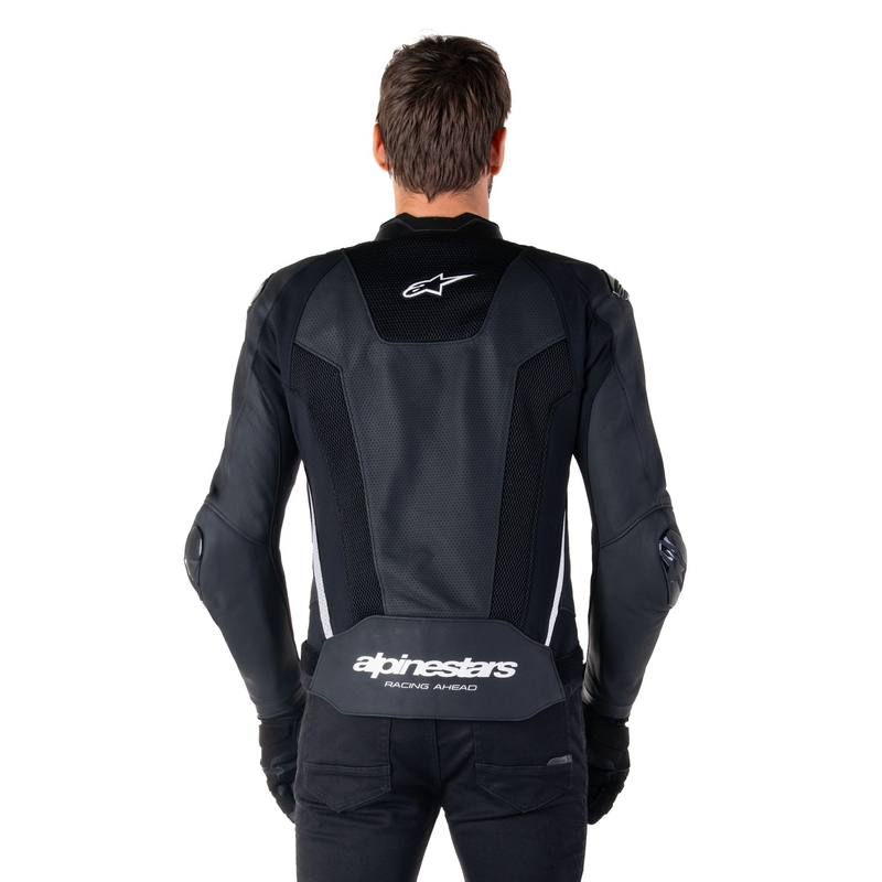Kožená bunda na motorku Alpinestars Missile 3 Airflow černo-bílá