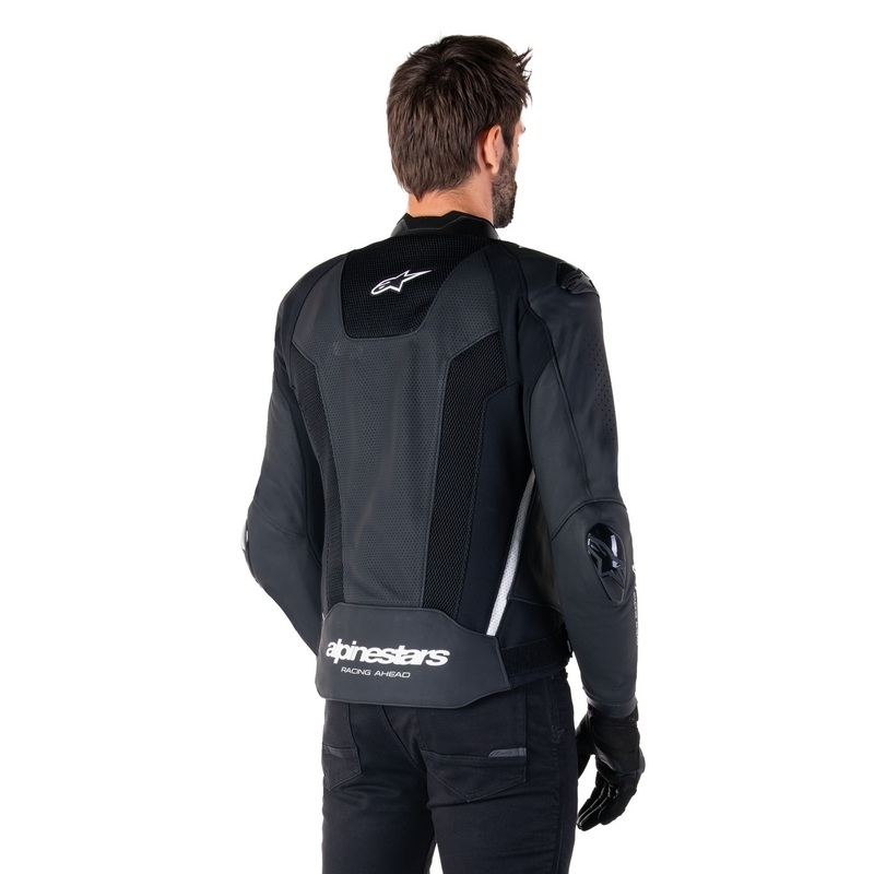 Kožená bunda na motorku Alpinestars Missile 3 Airflow černo-bílá