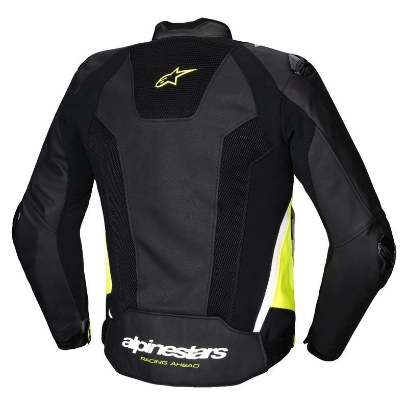 Kožená bunda na motorku Alpinestars Missile 3 Airflow černo-fluo žluto-bílá