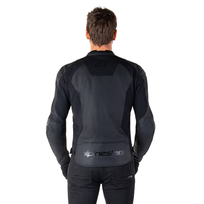 Kožená bunda na motorku Alpinestars Faster 3 černo-černá