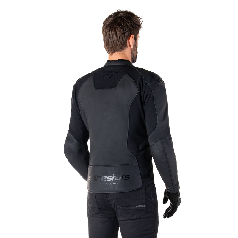 Kožená bunda na motorku Alpinestars Faster 3 černo-černá