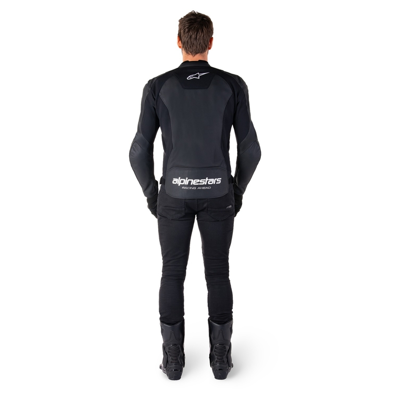 Kožená bunda na motorku Alpinestars Faster 3 černo-bílá