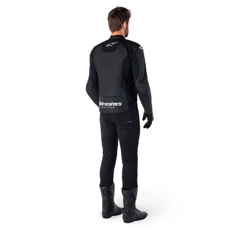 Kožená bunda na motorku Alpinestars Faster 3 černo-bílá