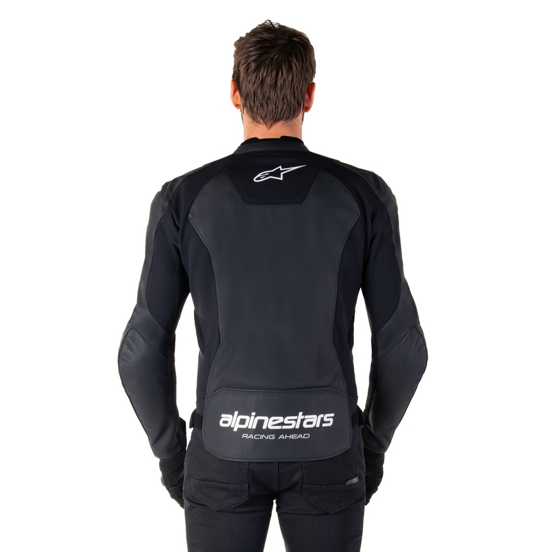 Kožená bunda na motorku Alpinestars Faster 3 černo-bílá