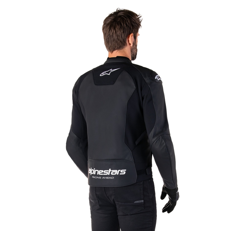 Kožená bunda na motorku Alpinestars Faster 3 černo-bílá