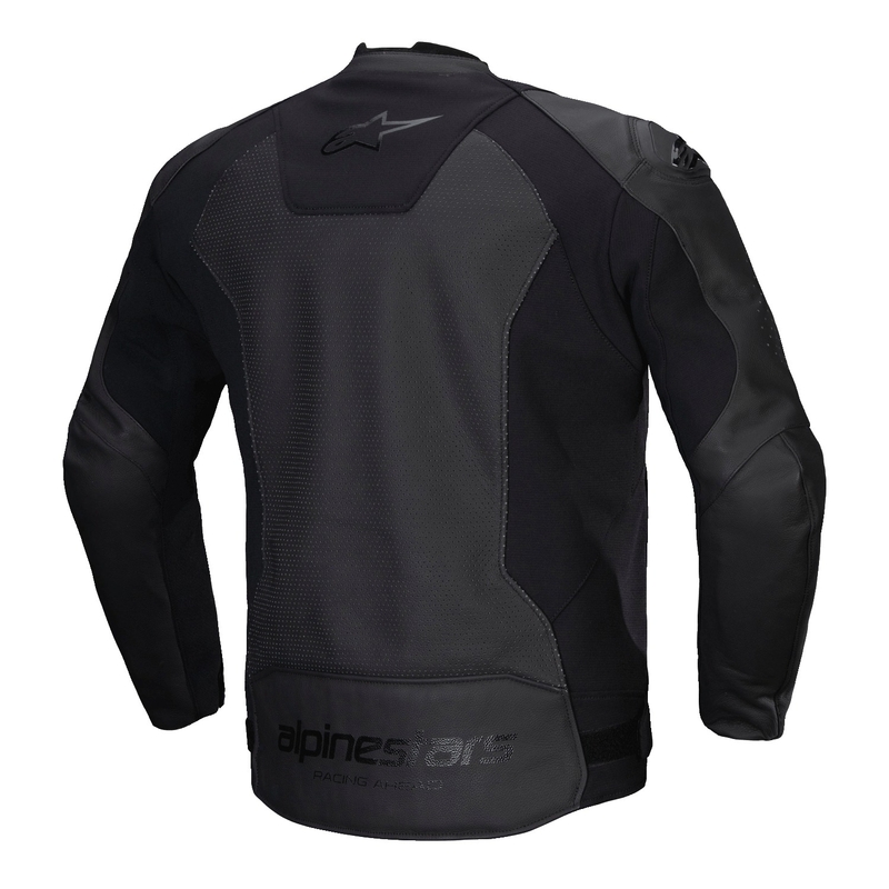 Kožená bunda na motorku Alpinestars Faster 3 Airflow černo-černá