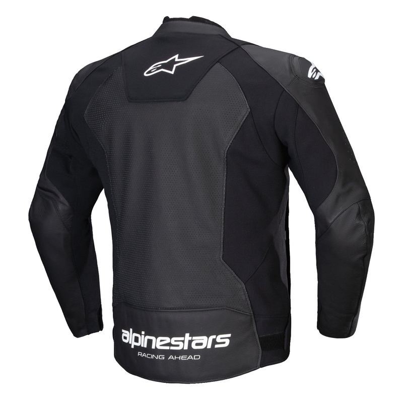 Kožená bunda na motorku Alpinestars Faster 3 Airflow černo-bílá