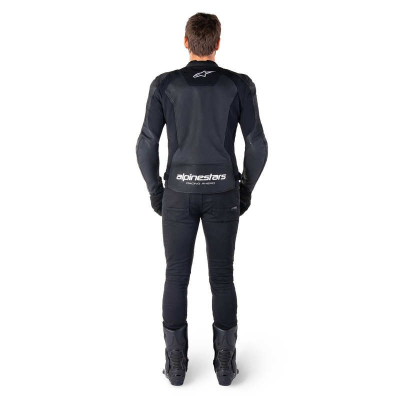 Kožená bunda na motorku Alpinestars Faster 3 Airflow černo-bílá