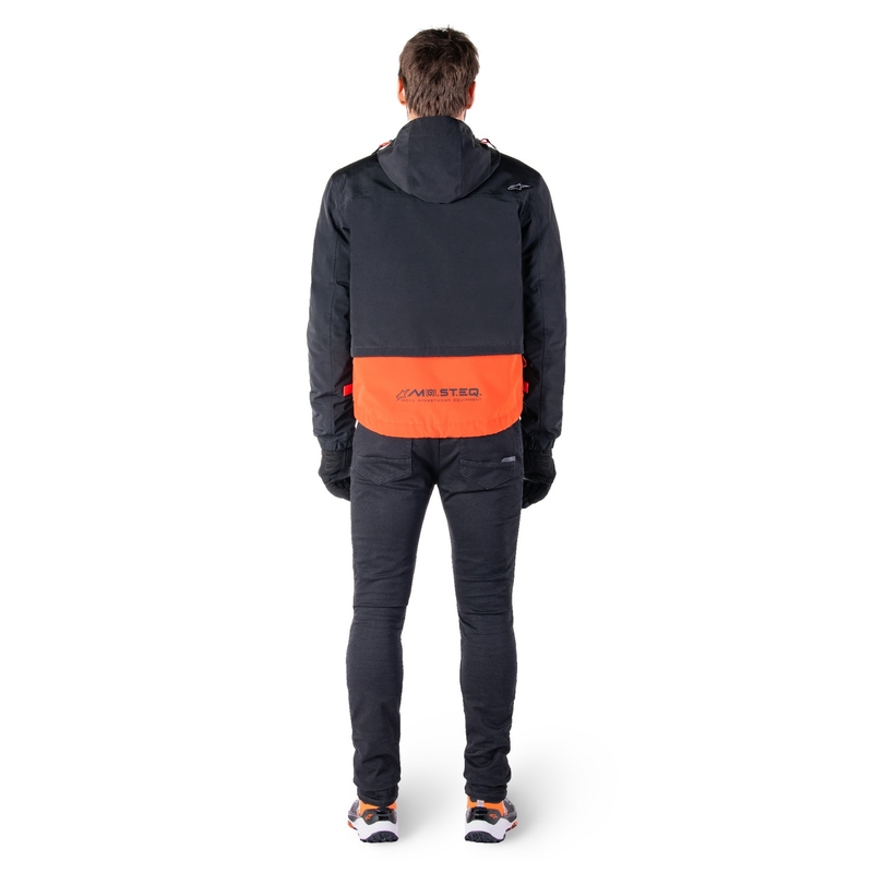 Bunda na motorku Alpinestars Mootant Waterproof Parka černo-fluo oranžová