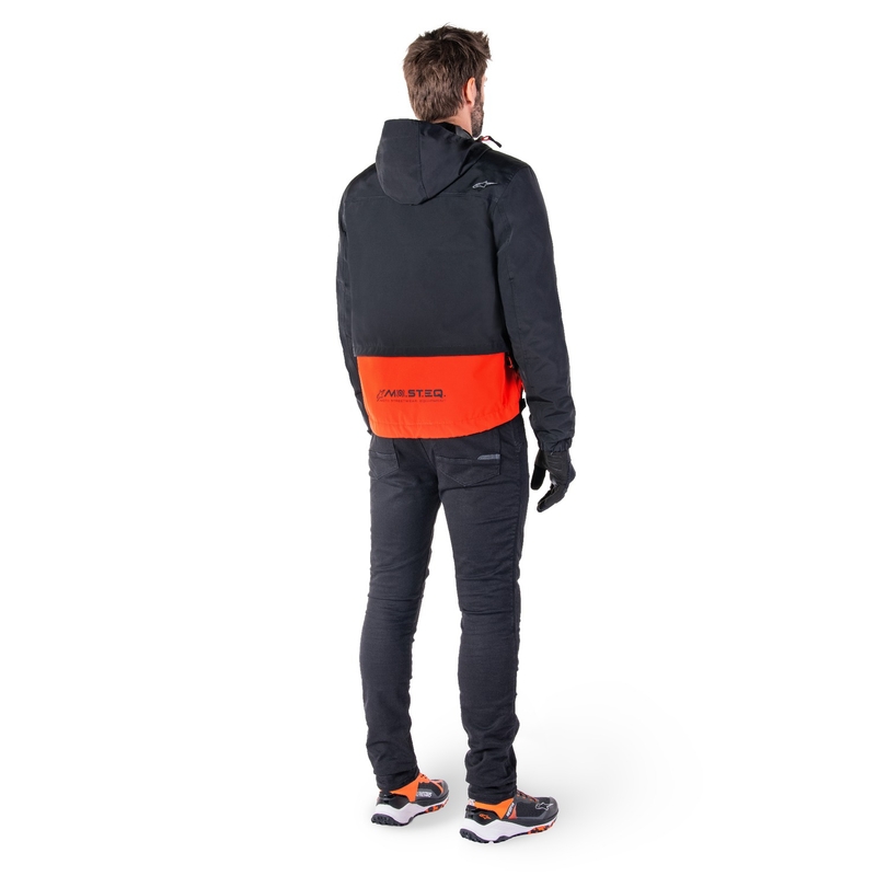 Bunda na motorku Alpinestars Mootant Waterproof Parka černo-fluo oranžová