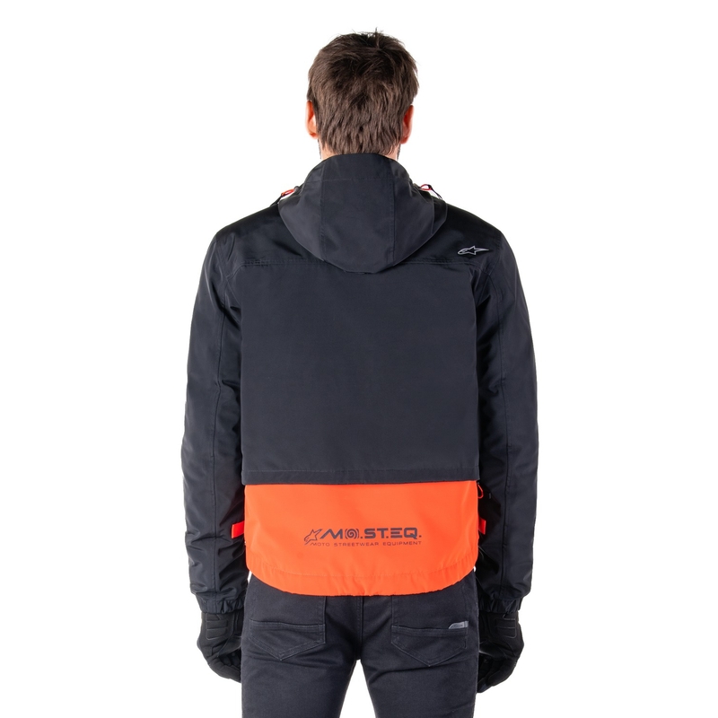 Bunda na motorku Alpinestars Mootant Waterproof Parka černo-fluo oranžová
