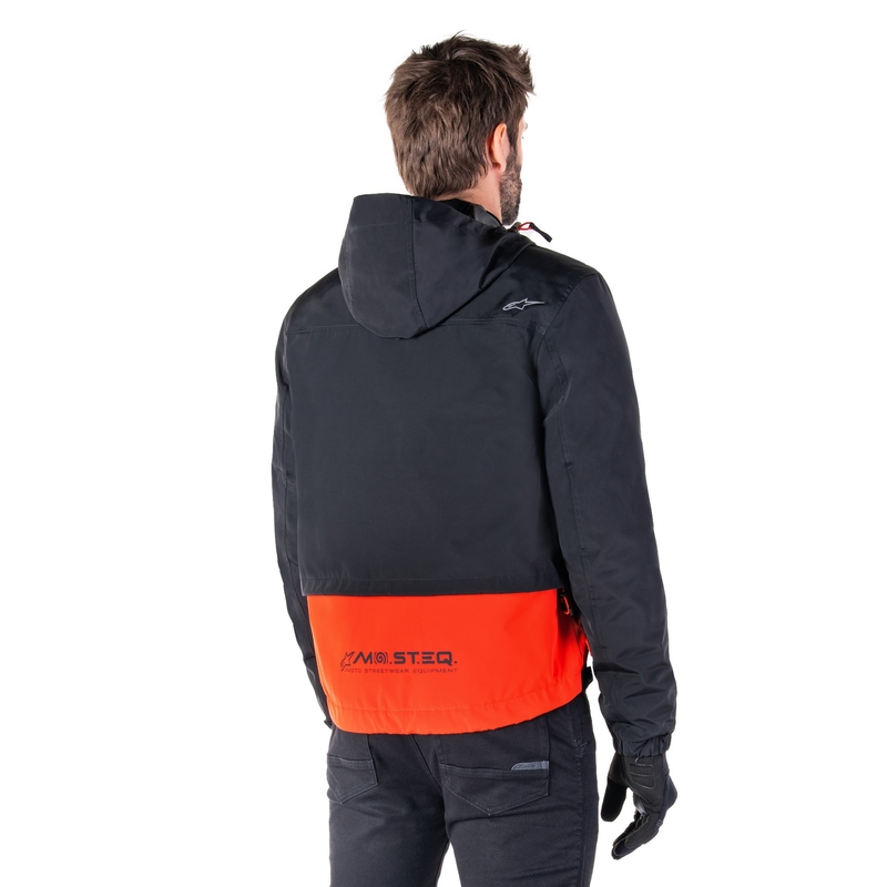 Bunda na motorku Alpinestars Mootant Waterproof Parka černo-fluo oranžová