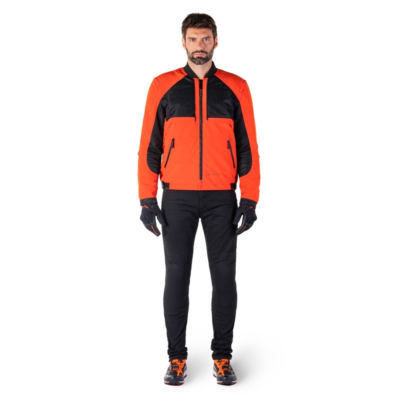Bunda na motorku Alpinestars Mootant Waterproof Parka černo-fluo oranžová