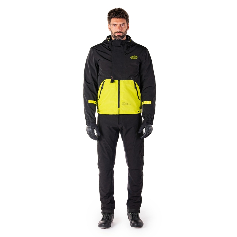 Bunda na motorku Alpinestars Mootant Waterproof Parka černo-fluo žlutá