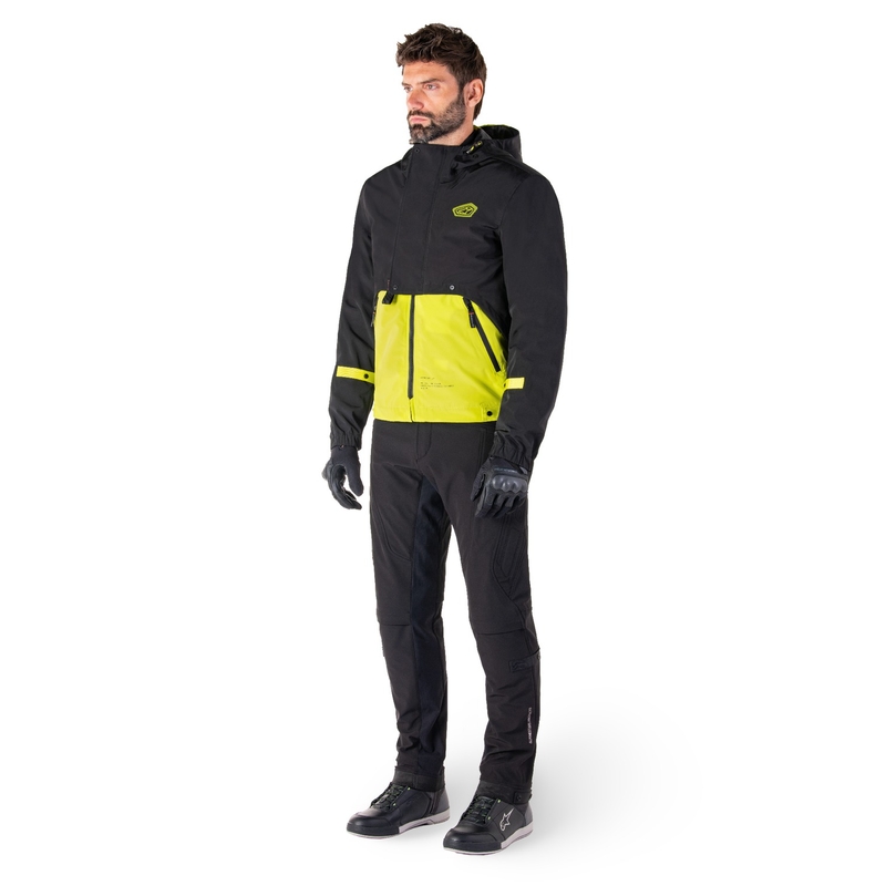 Bunda na motorku Alpinestars Mootant Waterproof Parka černo-fluo žlutá