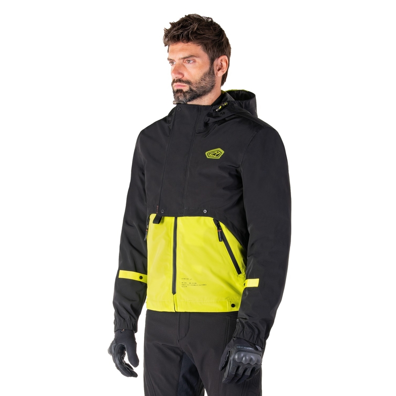 Bunda na motorku Alpinestars Mootant Waterproof Parka černo-fluo žlutá