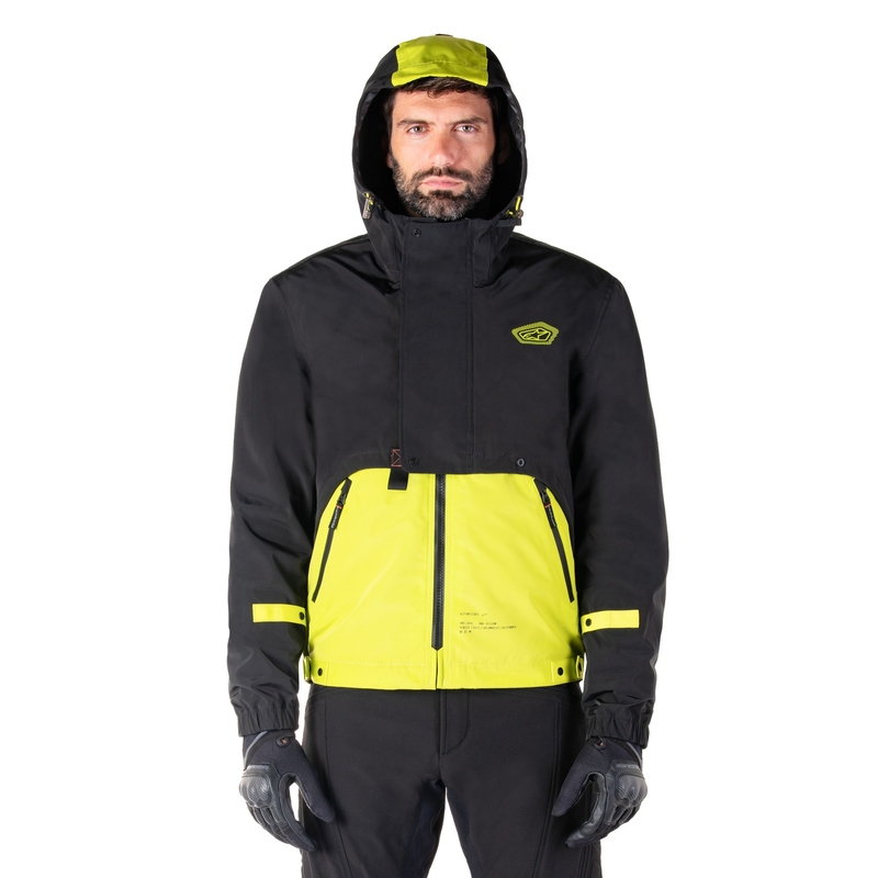 Bunda na motorku Alpinestars Mootant Waterproof Parka černo-fluo žlutá