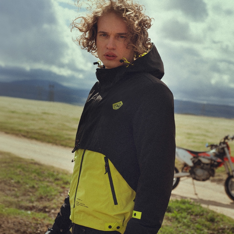 Bunda na motorku Alpinestars Mootant Waterproof Parka černo-fluo žlutá