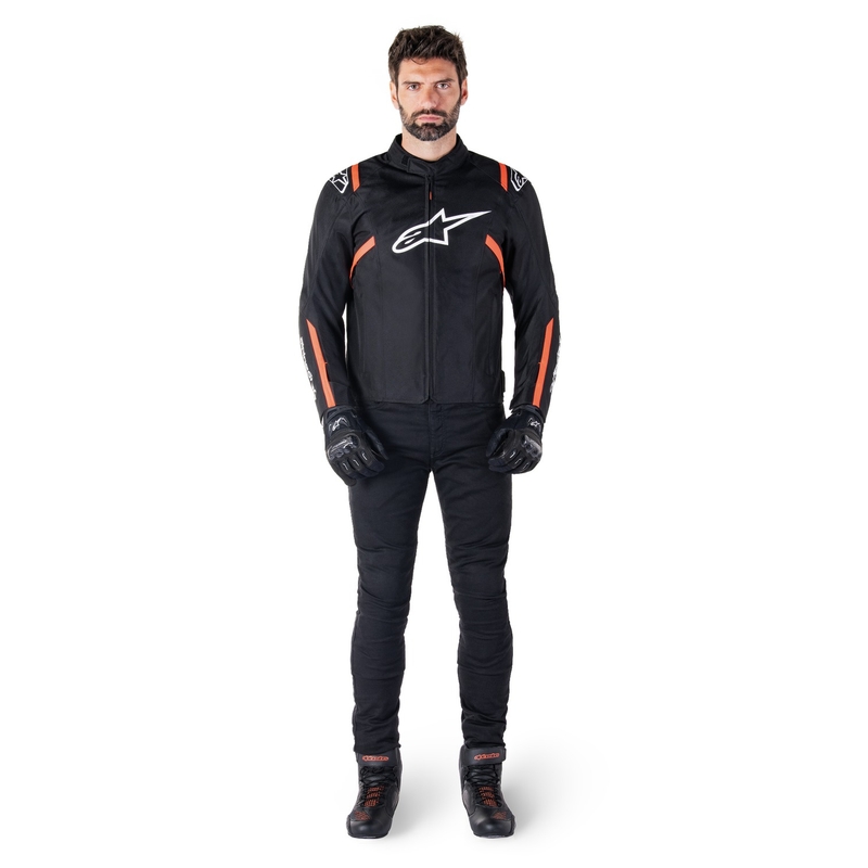 Bunda na motorku Alpinestars T-SPS 2 Waterproof černo-bílo-fluo červená